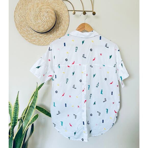 Madewell Summer Friday Embroidered Courier Button-Back Shirt - Picture 4 of 6